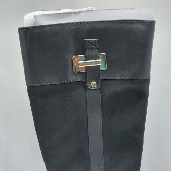 Karen Scott Womens Knee High Riding Boots 6M Black Western Buckle Equestrian - Picture 8 of 13